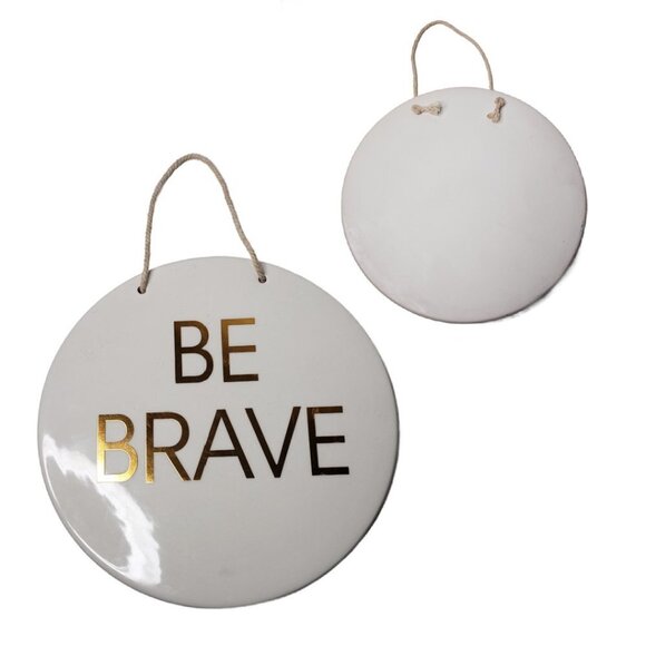 Set of 3 Ceramic Inspirational Quote Circular Wall Hangers, Home/Office/Room - Picture 2 of 4